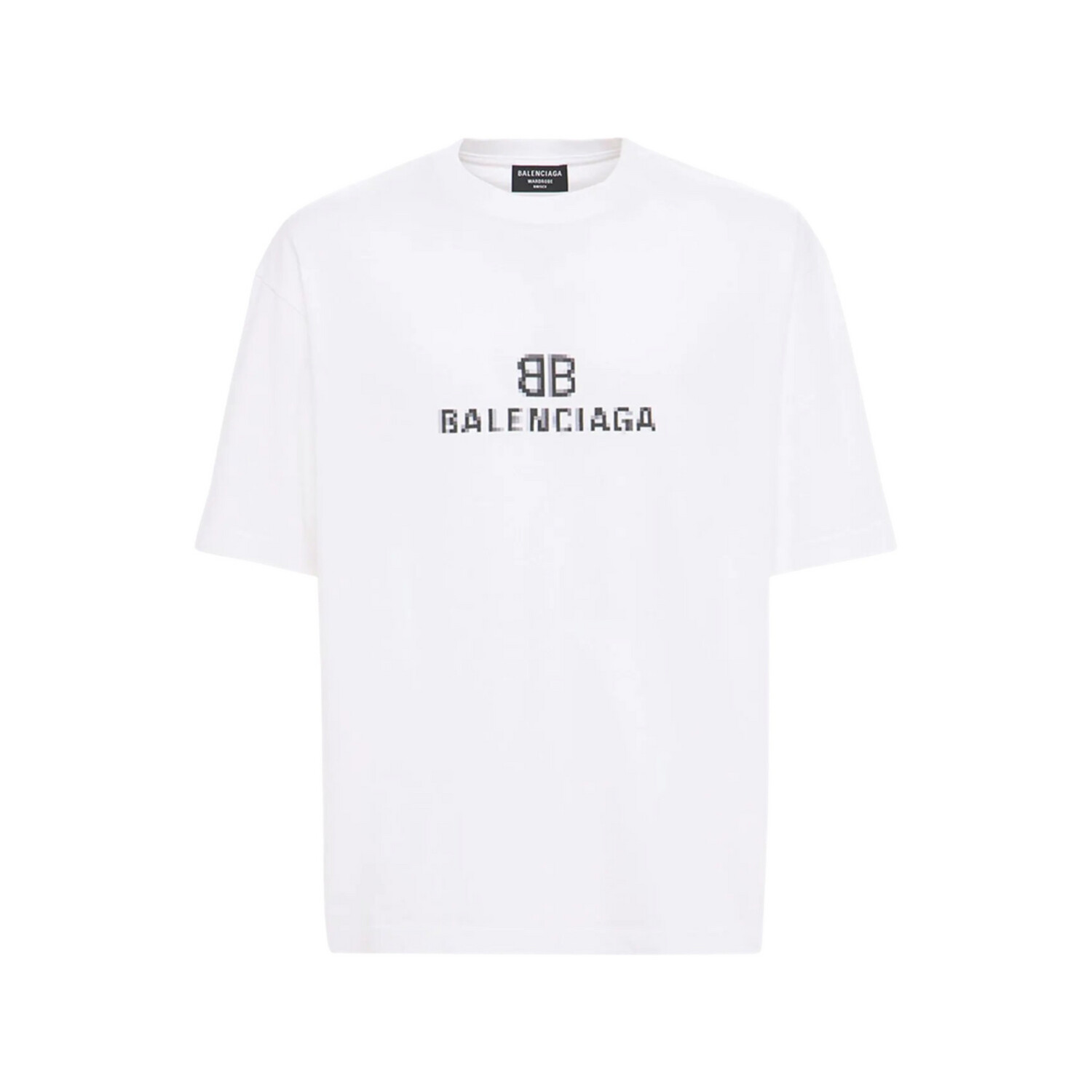 Balenciaga BB PIXEL MEDIUM FIT T-SHIRT IN WHITE