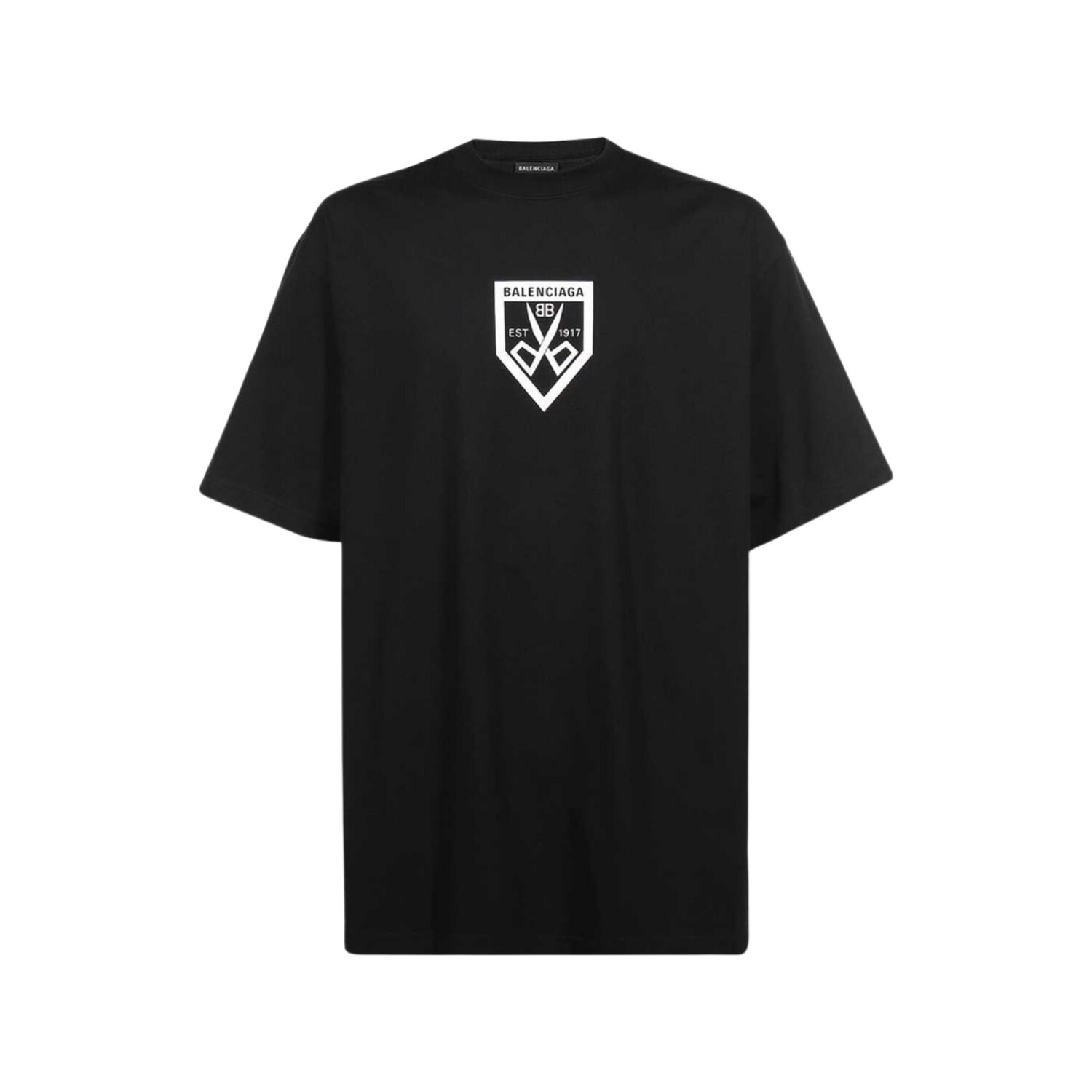 Balenciaga SCISSORS FLATGROUND T-SHIRT IN 1070 Black