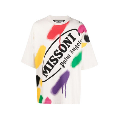 PALM ANGELS X MISSONI SPORT LOOSE TEE WHITE