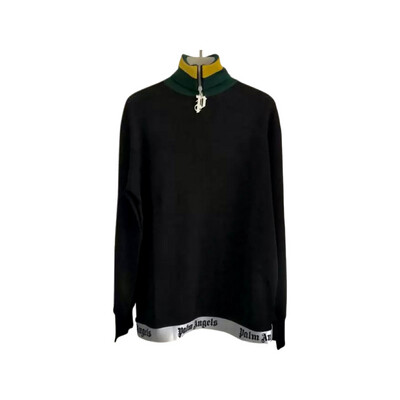 Palm Angels Cotton Zip Turtleneck 