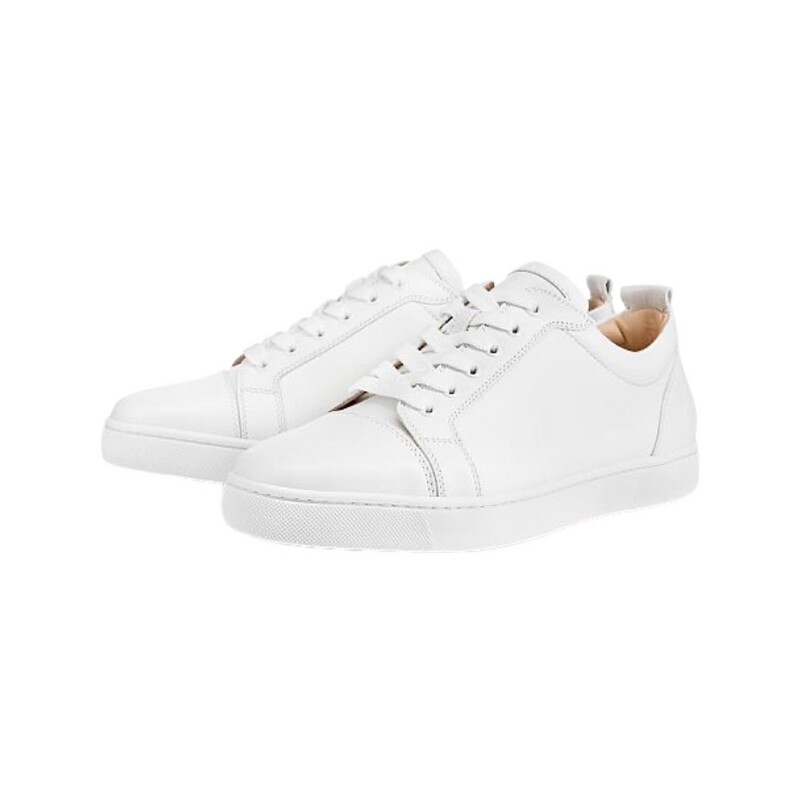 CHRISTIAN LOUBOUTIN Louis Junior Low Top Sneaker White CHRISTIAN LOUBOUTIN Louis Junior Low Top Sneaker White