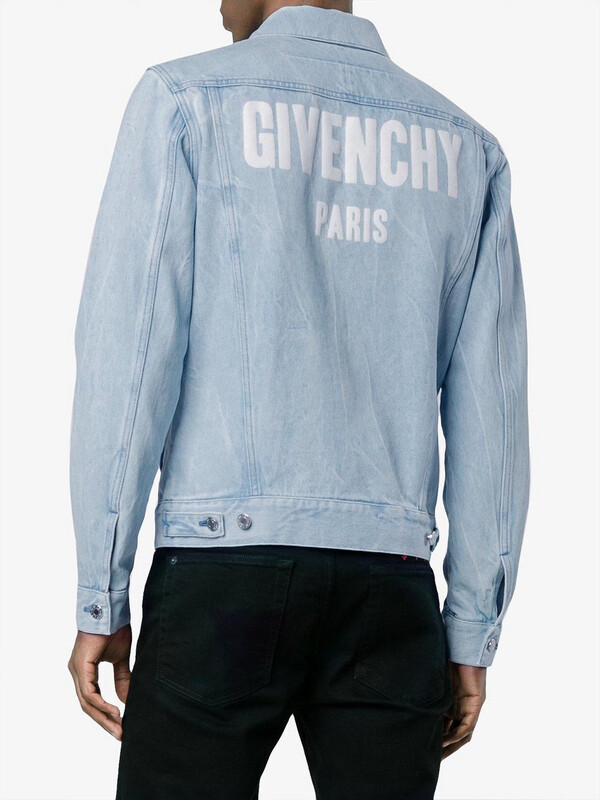 Givenchy Logo-Print Denim Jacket In