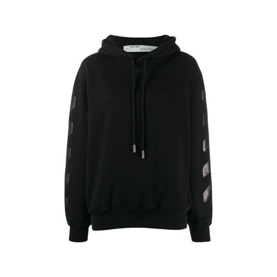 Off-white Triple Black Velvet Hoodie 