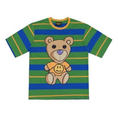 Drew House Bear Striped Green Tee