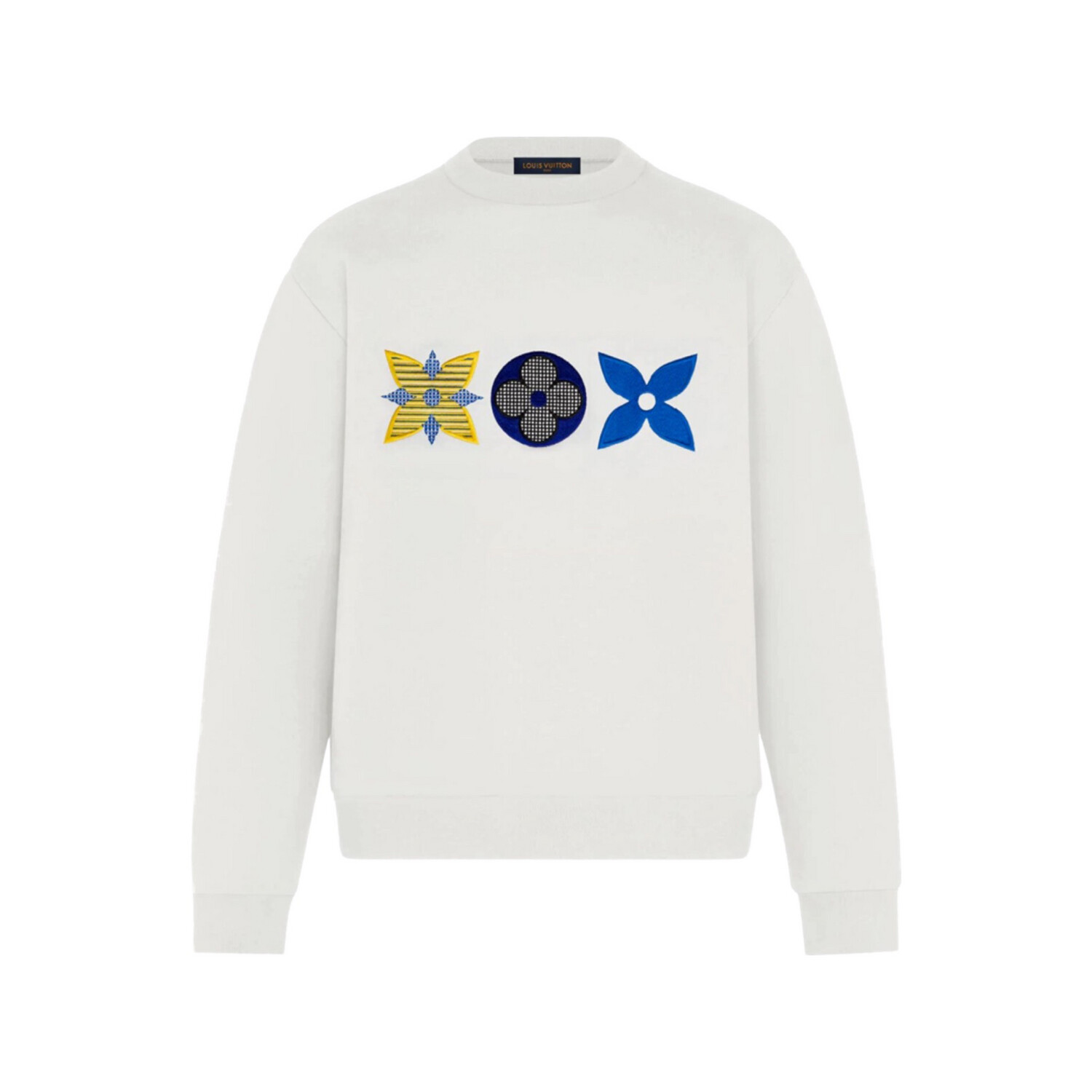 LOUIS VUITTON Flower Monogram Embroidered Sweatshirt