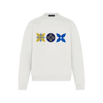 LOUIS VUITTON Flower Monogram Embroidered Sweatshirt