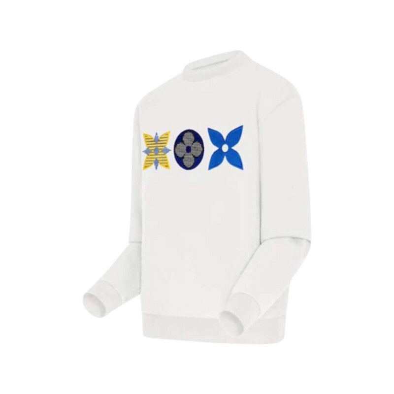 LOUIS VUITTON Flower Monogram Embroidered Sweatshirt