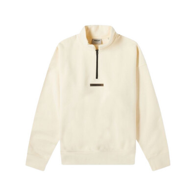 FOG ESSENTIALS MOCK NECK HALF ZIP SWEAT BUTTERCREAM