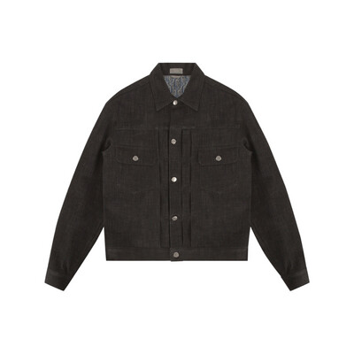 DIOR Oblique Blouson Black Stretch Cotton Denim Jacket
