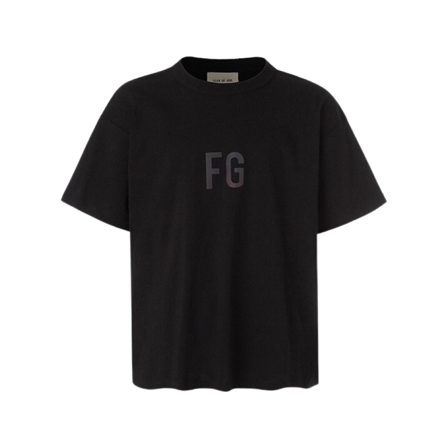 Fear Of God Reflective Logo T-shirt Black