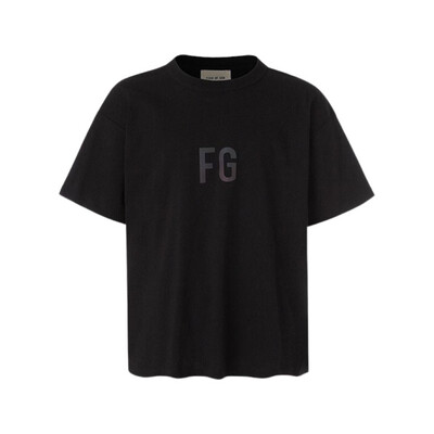 Fear Of God Reflective Logo T-shirt Black