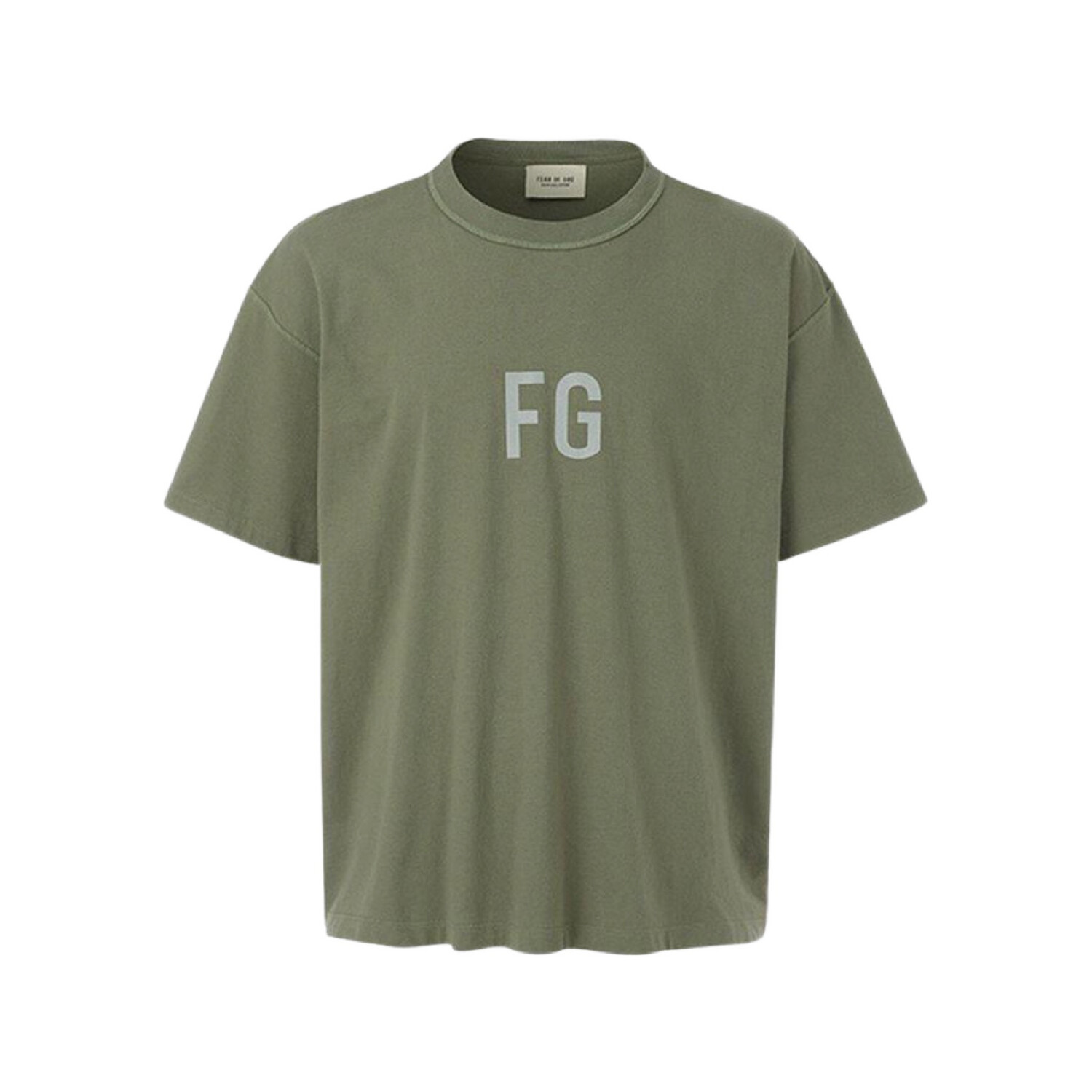 Fear Of God Reflective Logo T-shirt Green 