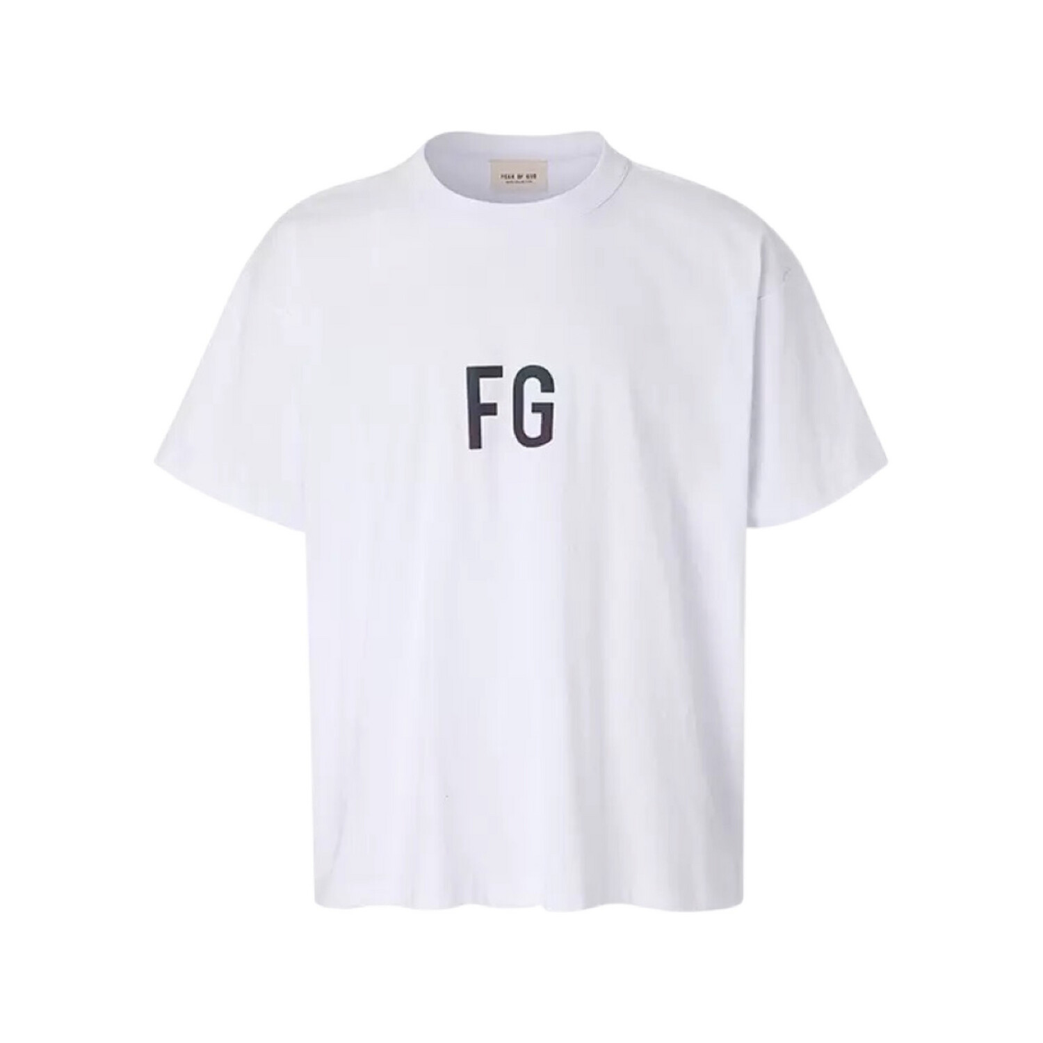 Fear Of God Reflective Logo T-shirt White
