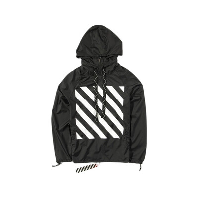 Off-White Windproof Jacket Off-Black Vision Windbreaker Black