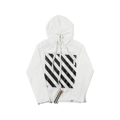 Off-White Windproof Jacket Off-Black Vision Windbreaker White 