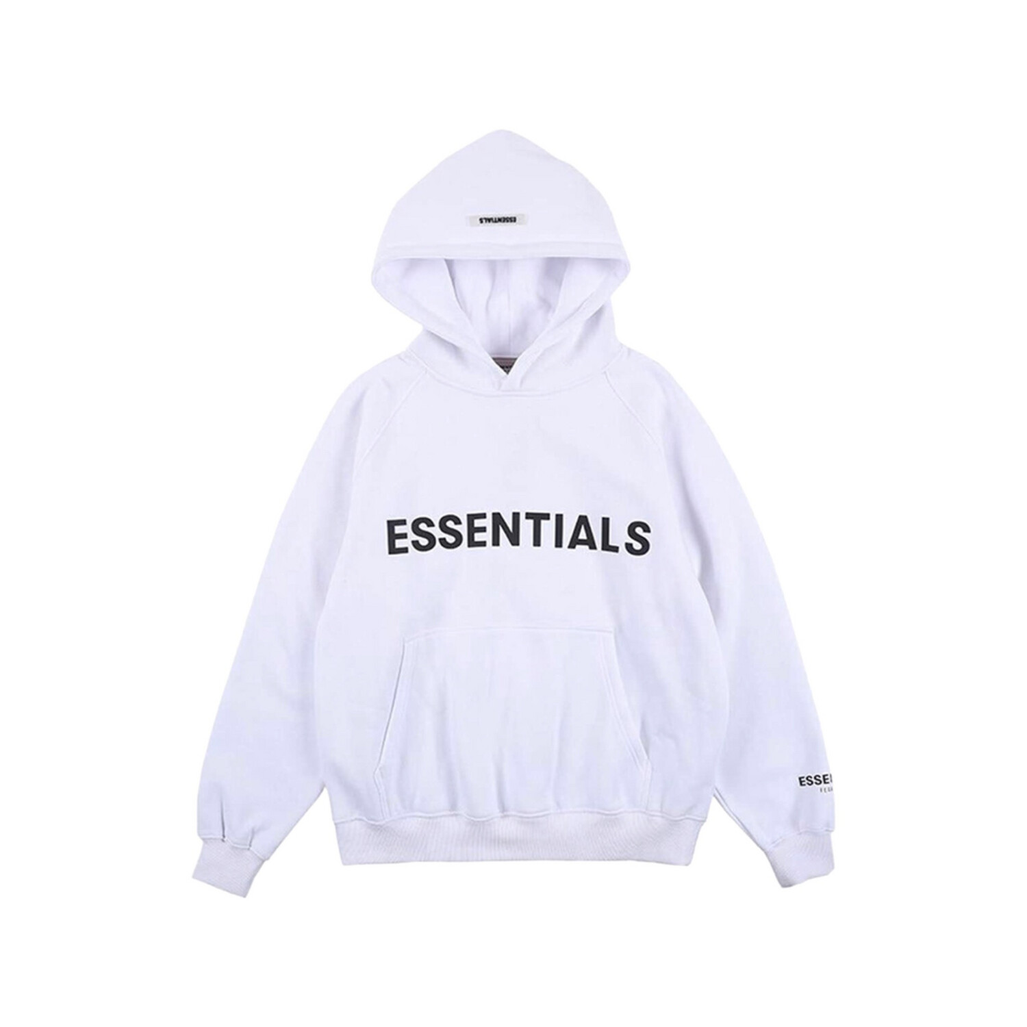 FEAR OF GOD ESSENTIALS 3D SILICON  HOODIE WHITE CLEAR
