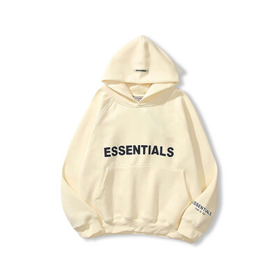 FEAR OF GOD ESSENTIALS 3D SILICON HOODIE BUTTERCREAM 