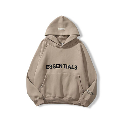 FEAR OF GOD ESSENTIALS 3D SILICON HOODIE Brown Light