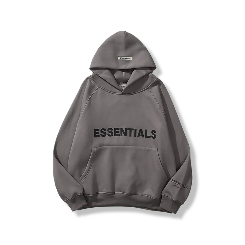 FEAR OF GOD ESSENTIALS 3D SILICON HOODIE Grey