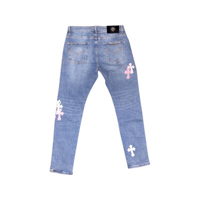Chrome Hearts pink panther jeans