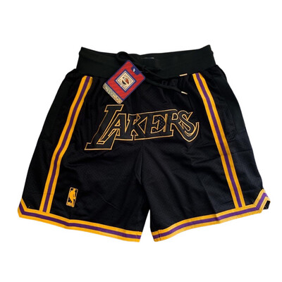 Just Don Shorts Los Angels Lakers Black &amp; Yellow