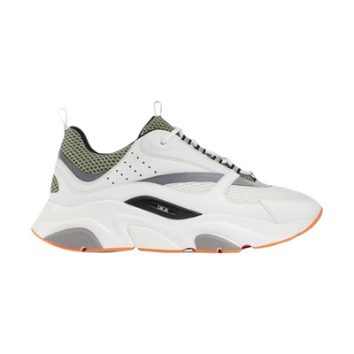 Dior B22 Sneaker In White, Khaki &amp; Green