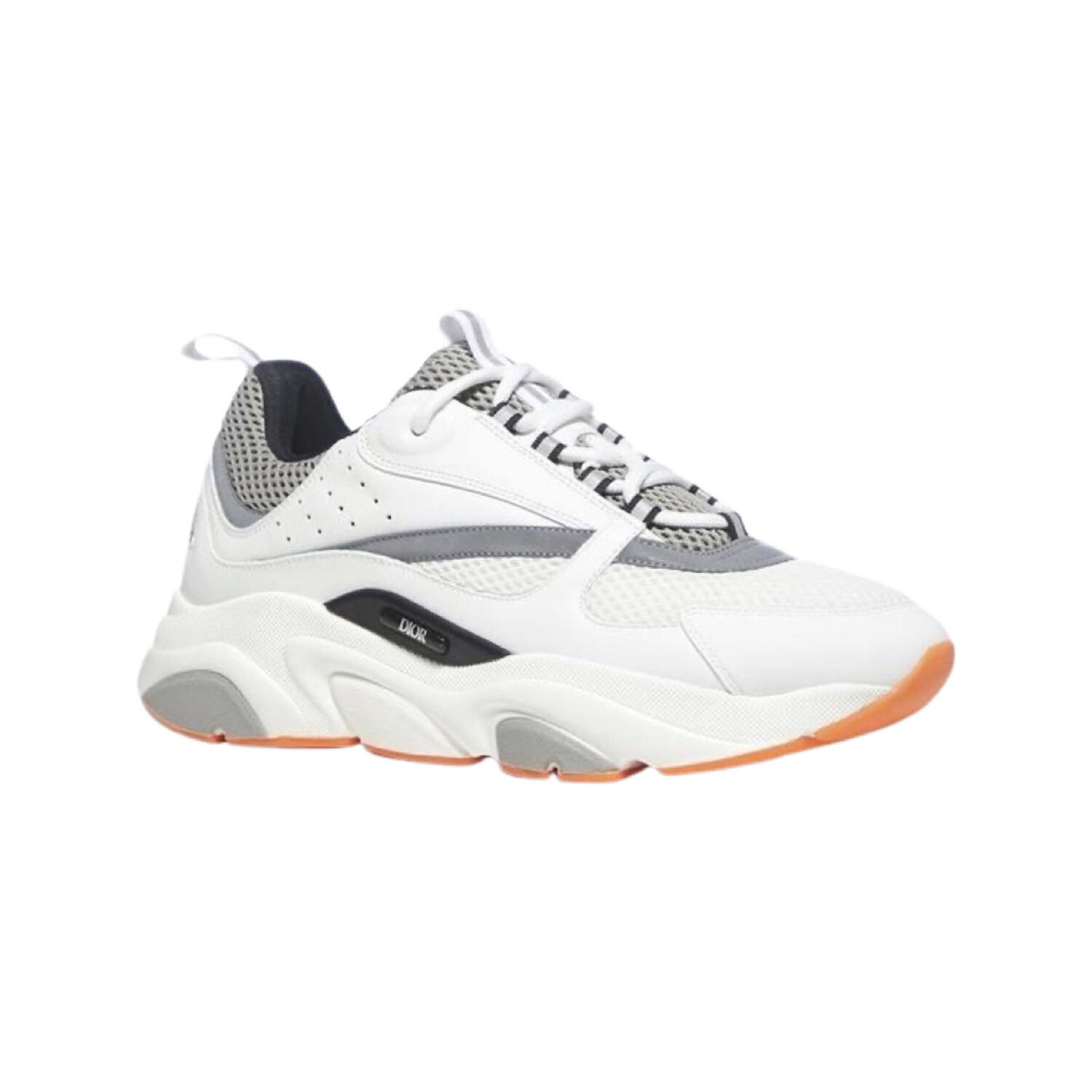 Dior B22 Sneaker In White, Khaki &amp; Grey
