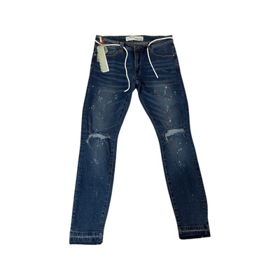 Off-White Denim Jeans Distressed Dark Blue