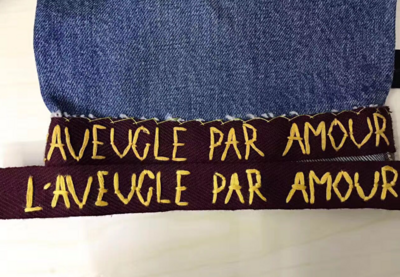 Gucci L'Aveugle Par Amour Cuff Jeans