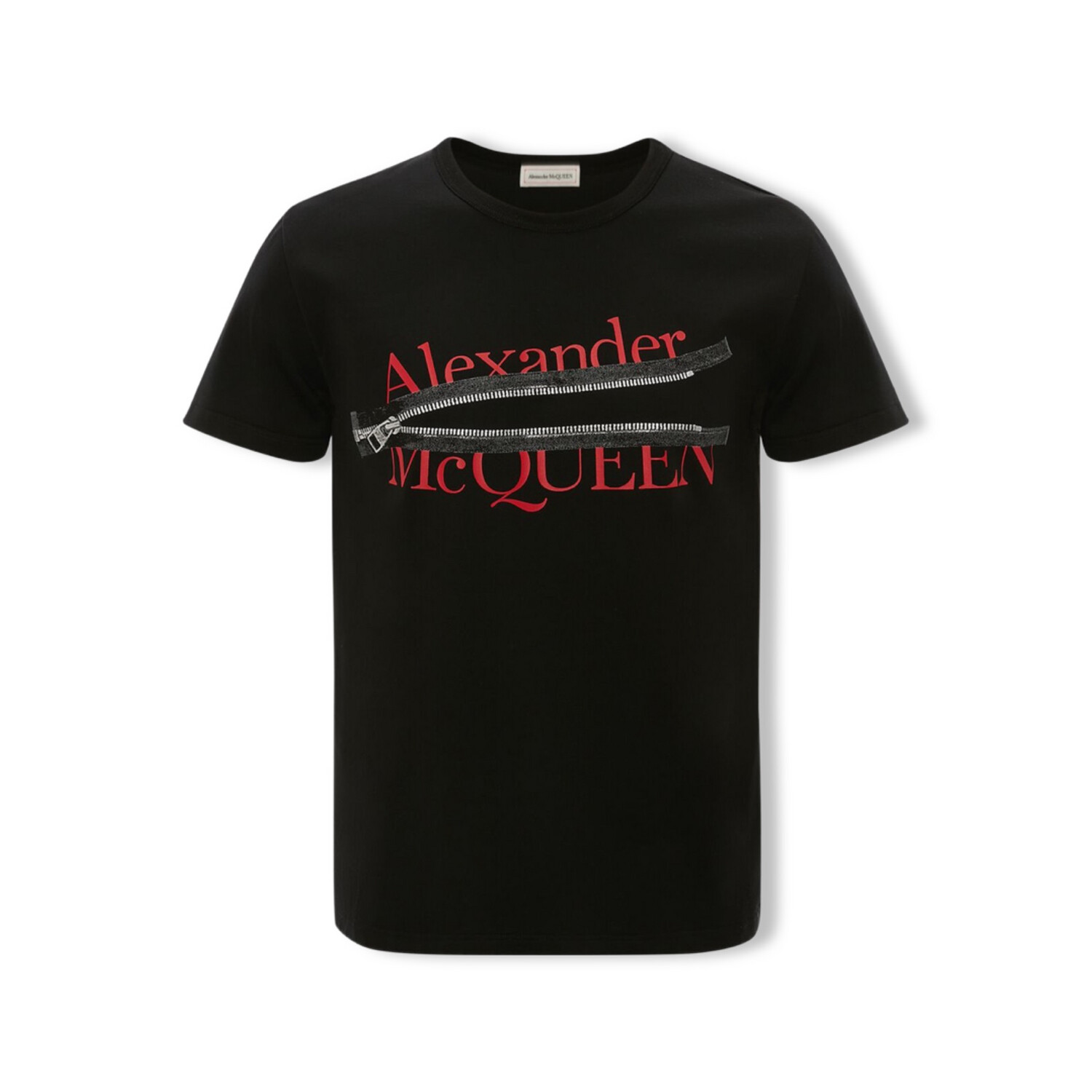 ALEXANDER MCQUEEN
Black &amp; Red Zip Print T-Shirt
