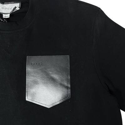 Gucci T-shirt Technical Jersey With Leather Pocket Black