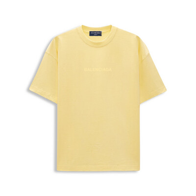BALENCIAGA
MEN&#39;S LOGO T-SHIRT MEDIUM Oversize IN YELLOW