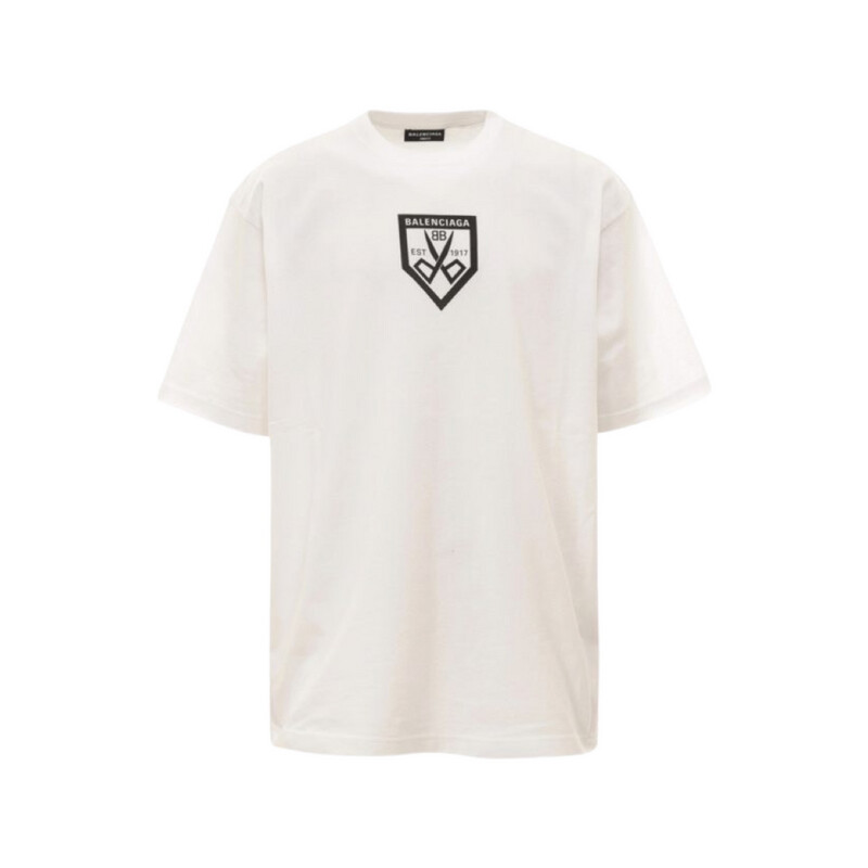 Balenciaga SCISSORS FLATGROUND T-SHIRT IN 1070 White