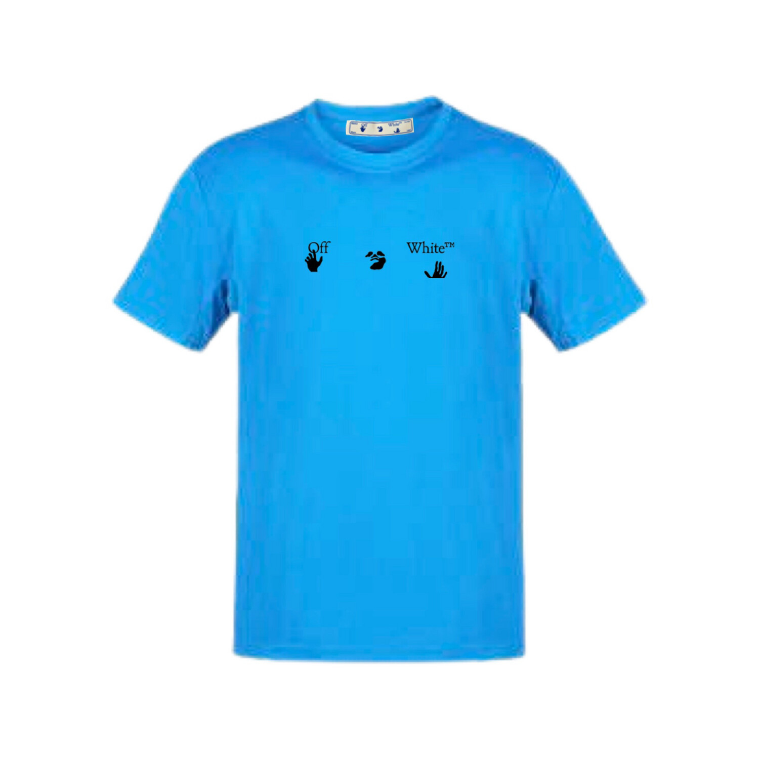 OFF-WHITE PAINT SPLAT ARROW SKATE TEE BLUE 