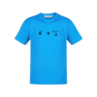 OFF-WHITE PAINT SPLAT ARROW SKATE TEE BLUE 