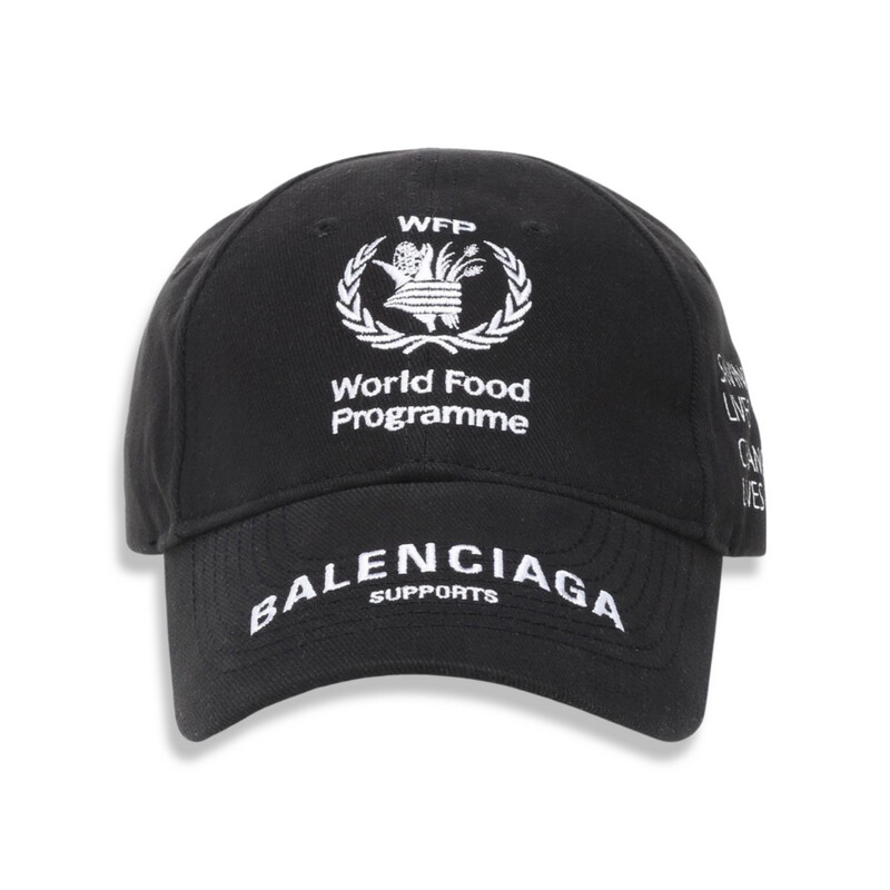 Balenciaga Black WFP Embroidered Cotton Cap