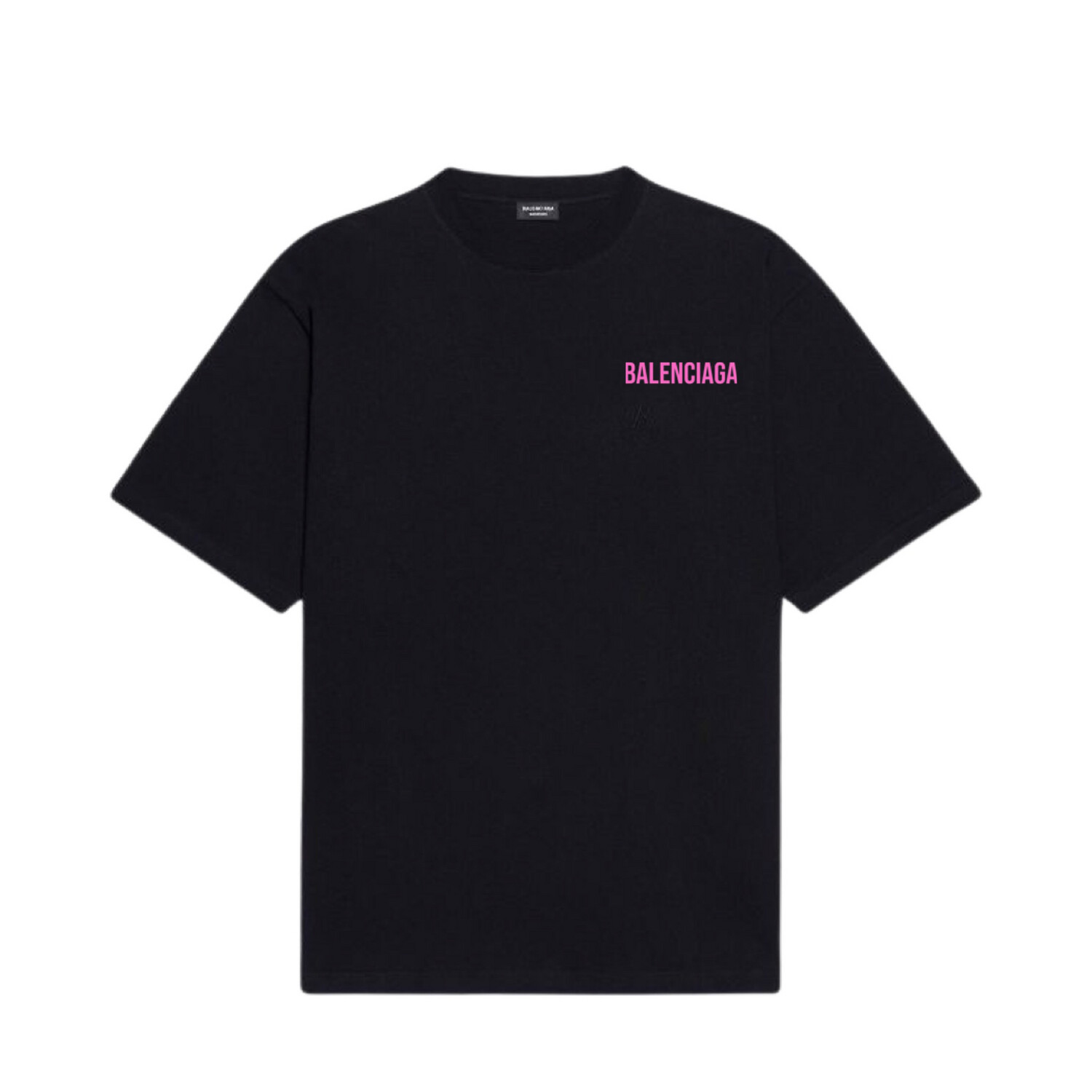 Balenciaga T-Shirts Logo Medium Fit T-Shirt Black/Pink