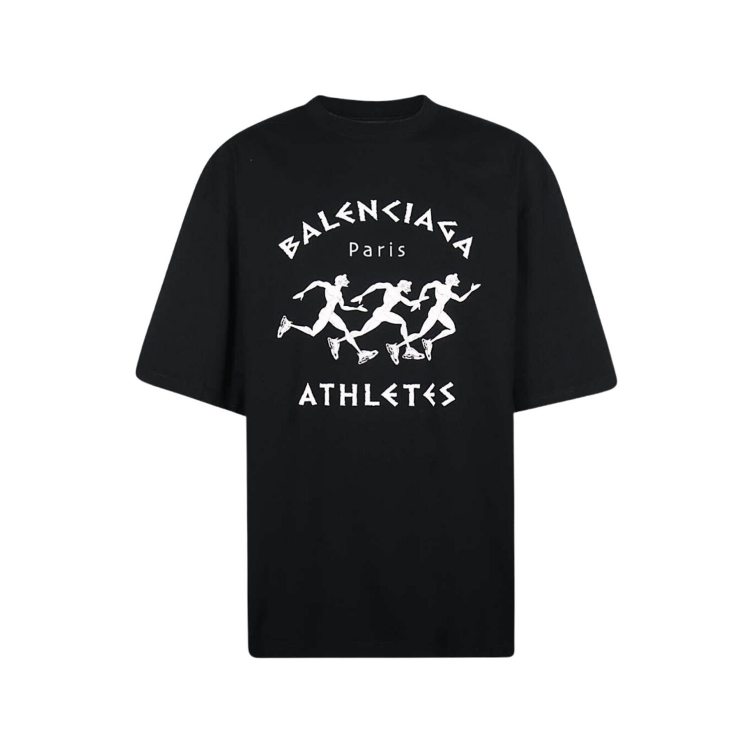 BALENCIAGA MARATHON XL PRINT TEE BLACK &amp; WHITE
