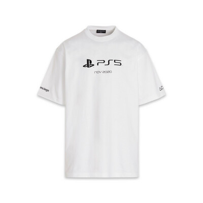 BALENCIAGA OVERSIZED PS5 TEE
WHITE &amp; BLACK