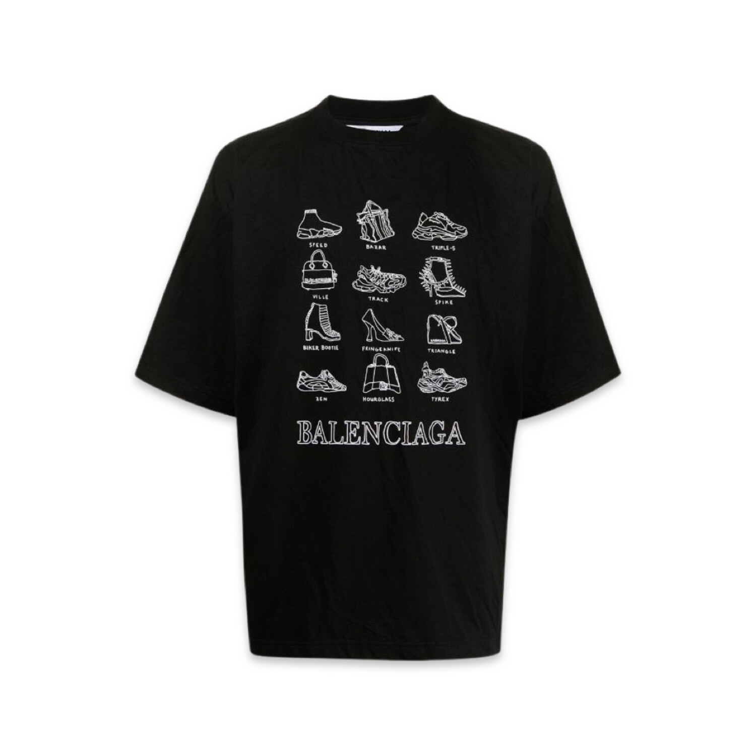 Balenciaga printed oversized T-shirt Black