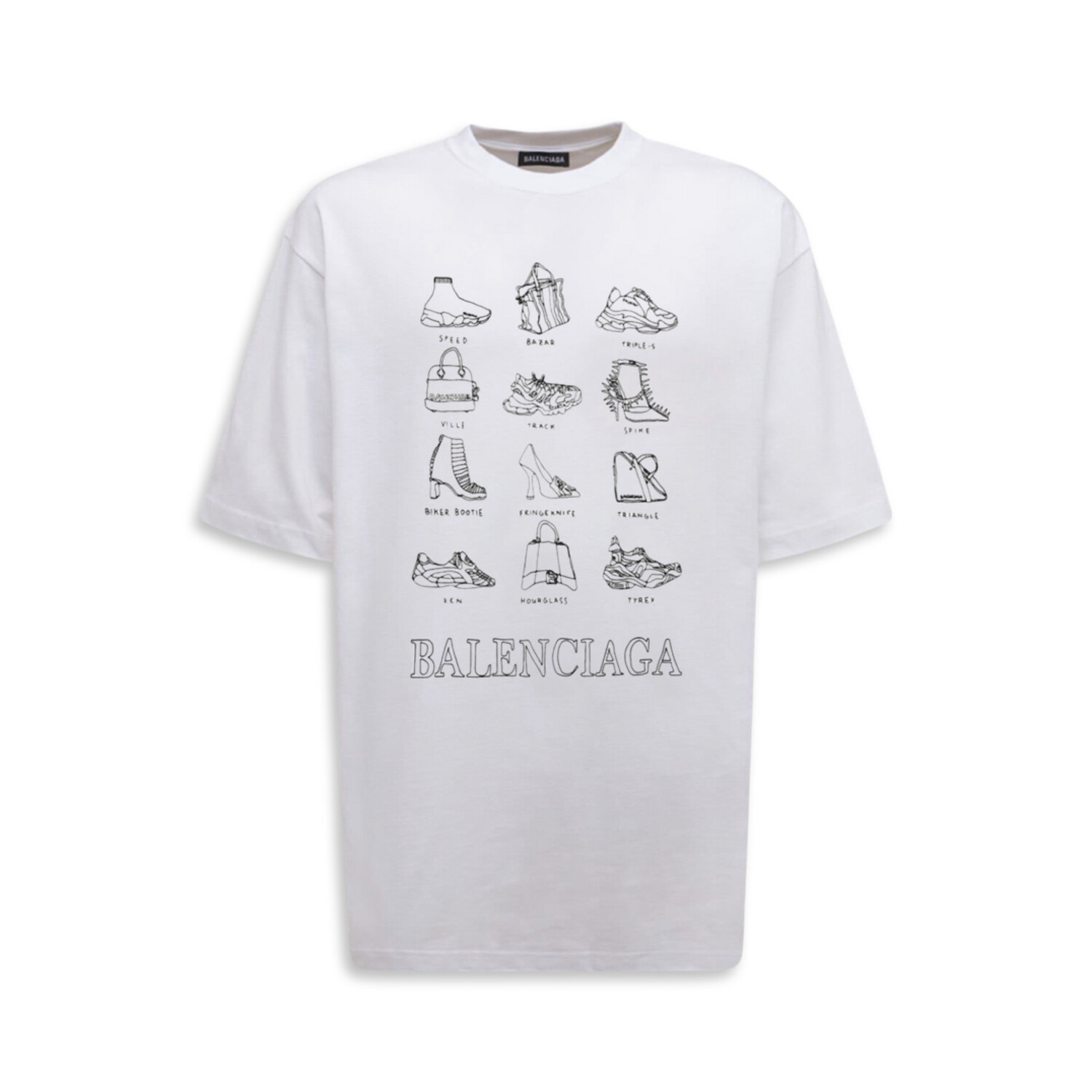Balenciaga printed oversized T-shirt White