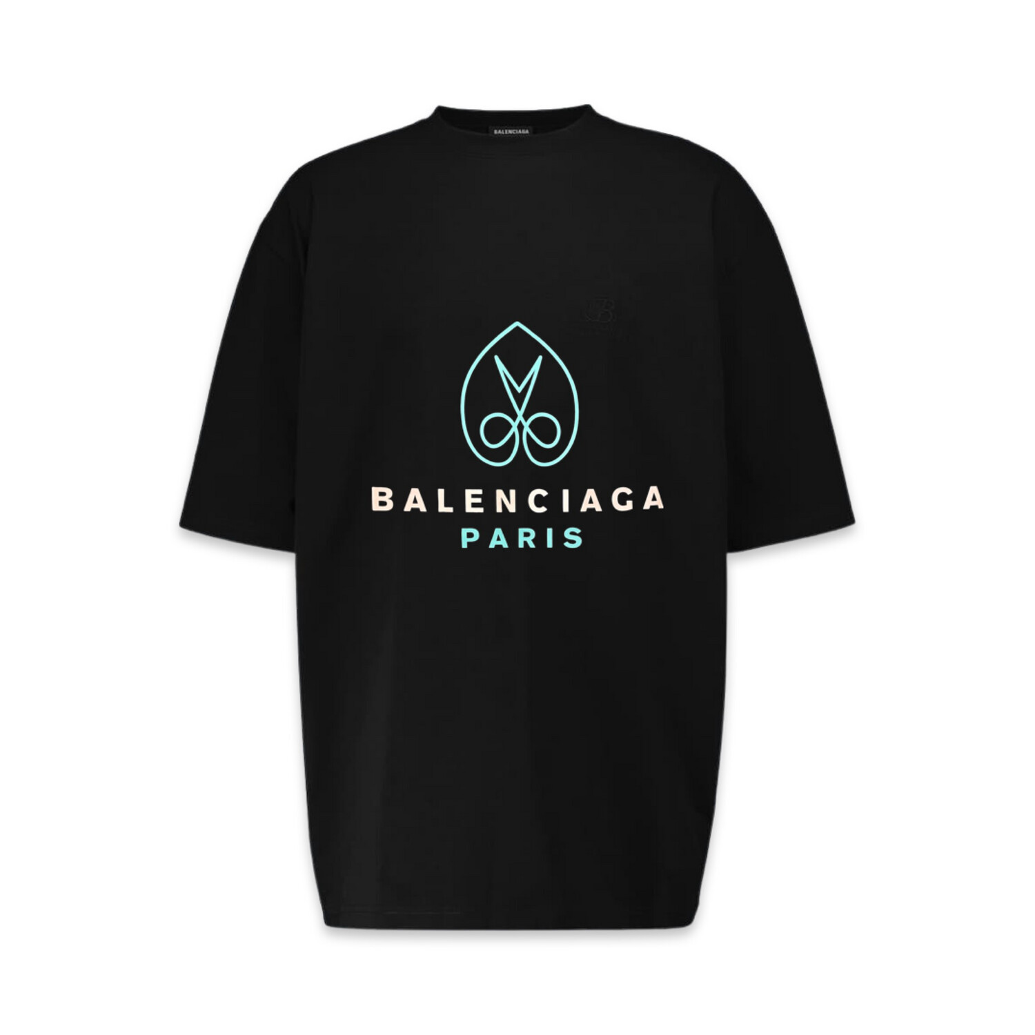 Balenciaga Logo print T-shirt Black &amp; Green