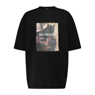 Balenciaga Dog Printed T-SHIRT IN BLACK