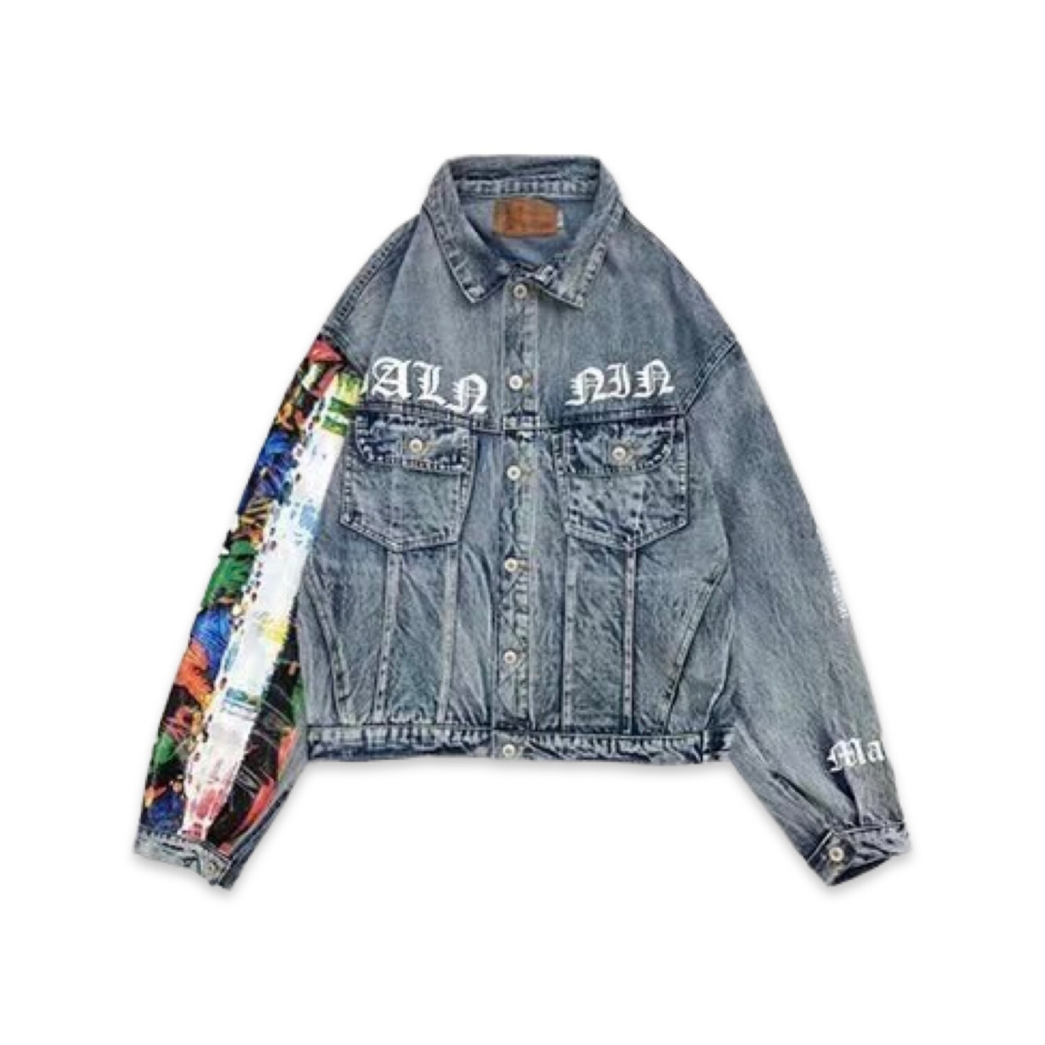 JEANS DATUN DENIN JACKET BLUE GRAFFITI