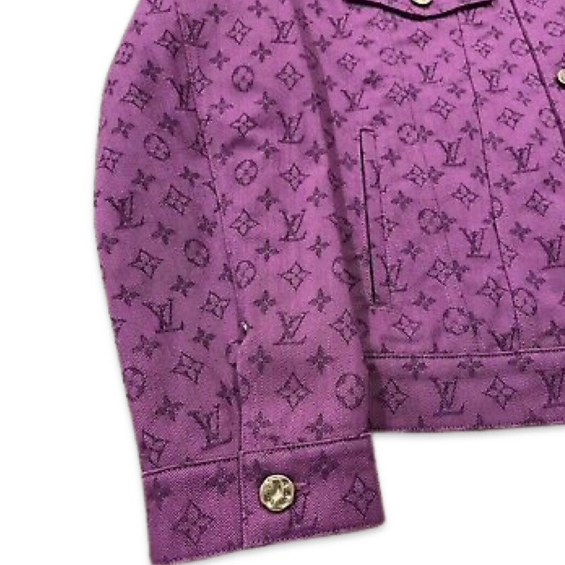 LOUIS VUITTON Purple Monogram Denim Jacket