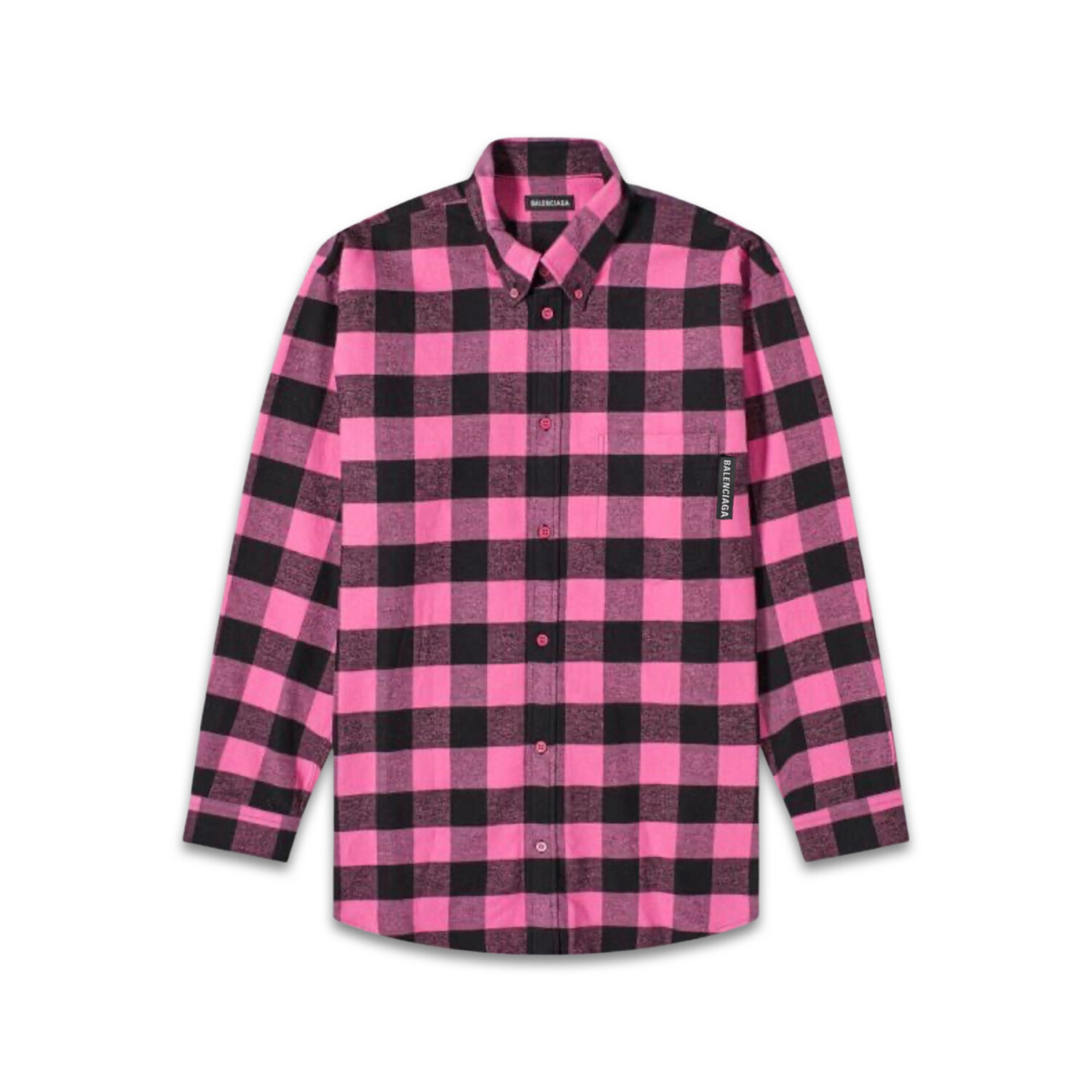 BALENCIAGA TAB LOGO CHECKED SHIRT
PINK &amp; BLACK