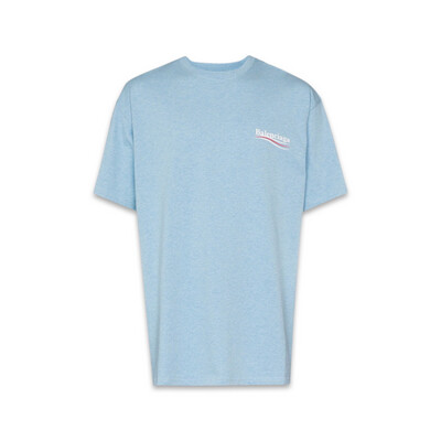 BALENCIAGA Political Campaign T-Shirt Baby Blue