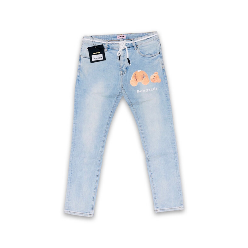 Palm Angels
Calça jeans com logo e efeito desbotado