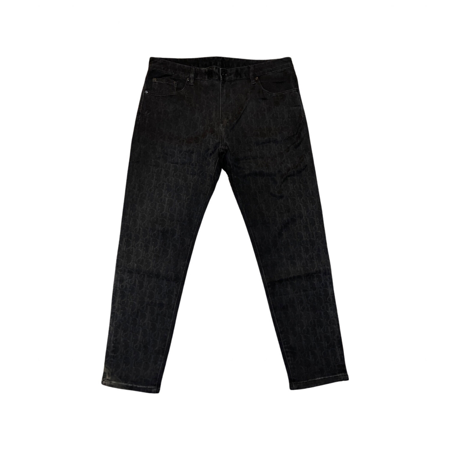 Christian Dior SLIM-FIT JEANS Black Dior Oblique Kasuri Cotton