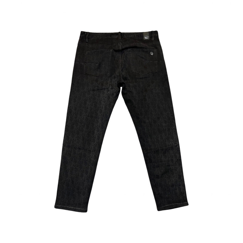 Christian Dior SLIM-FIT JEANS Black Dior Oblique Kasuri Cotton